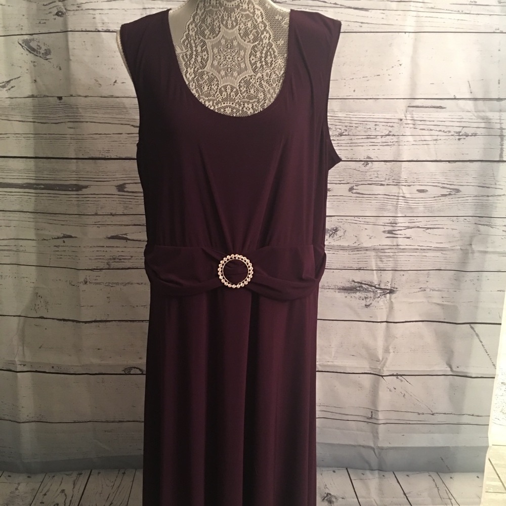 Another Thyme purple long dress with light jacket